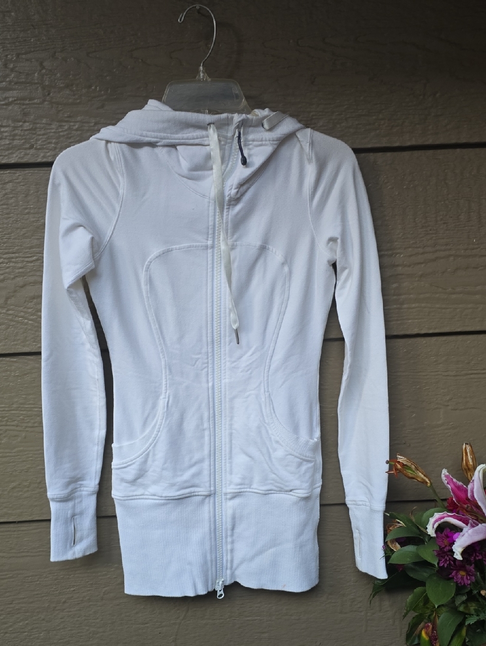 Lululemon Vintage Ivory Scuba Long Line Hoodie 2
